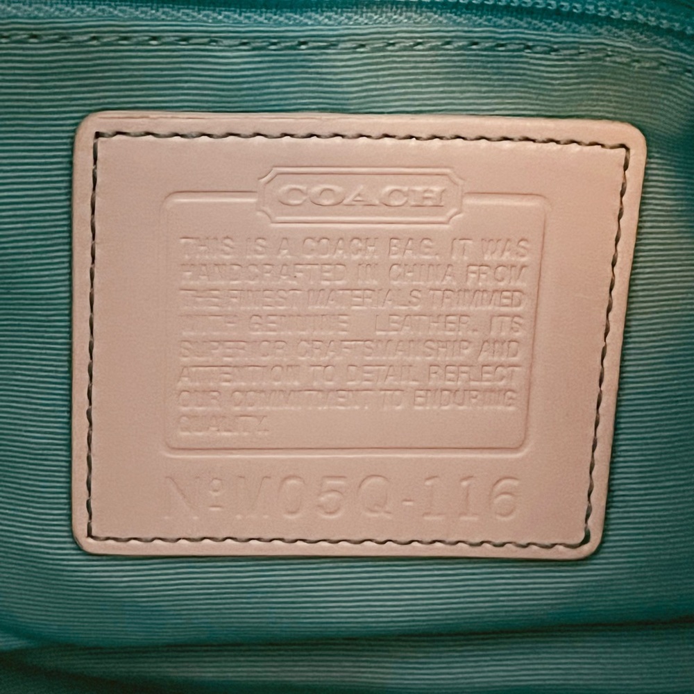 Coach Vintage Hampton Ivory Leather & Satin Hobo Bag - Picture 10 of 10